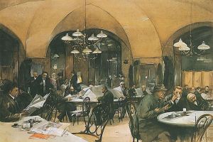 Reinhold Völkel – Café Griensteidl en Viena (1896)