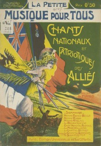 La Petite Musique pour tous, chants nationaux et patriotiques des Alliés, partituras (1914)